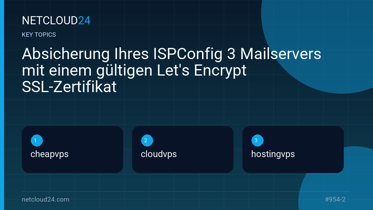 Key topics covered in Absicherung Ihres ISPConfig 3 Mailservers mit einem gültigen Let's Encrypt SSL-Zertifikat