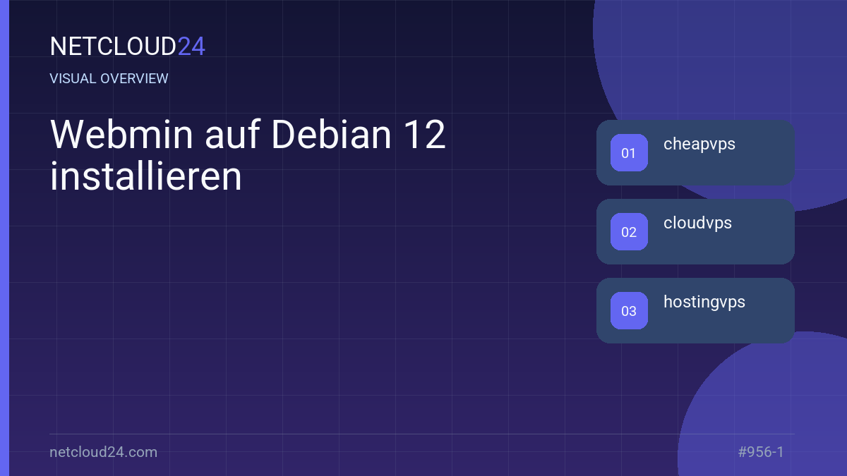Visual overview of Webmin auf Debian 12 installieren