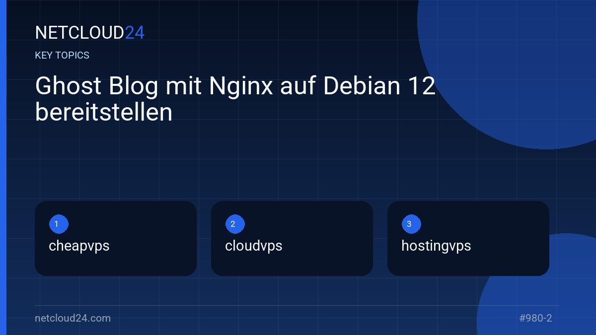 Key topics covered in Ghost Blog mit Nginx auf Debian 12 bereitstellen