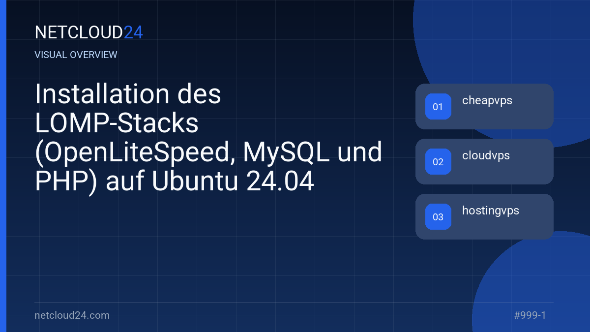 Visual overview of Installation des LOMP-Stacks (OpenLiteSpeed, MySQL und PHP) auf Ubuntu 24.04