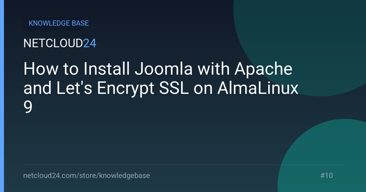 How to Install Joomla with Apache and Let's Encrypt SSL on AlmaLinux 9