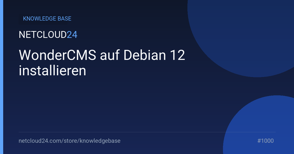 WonderCMS auf Debian 12 installieren