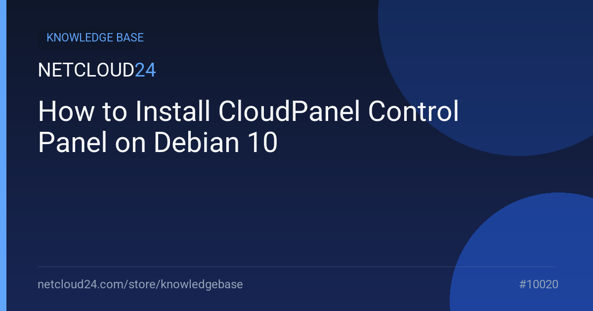 How to Install CloudPanel Control Panel on Debian 10