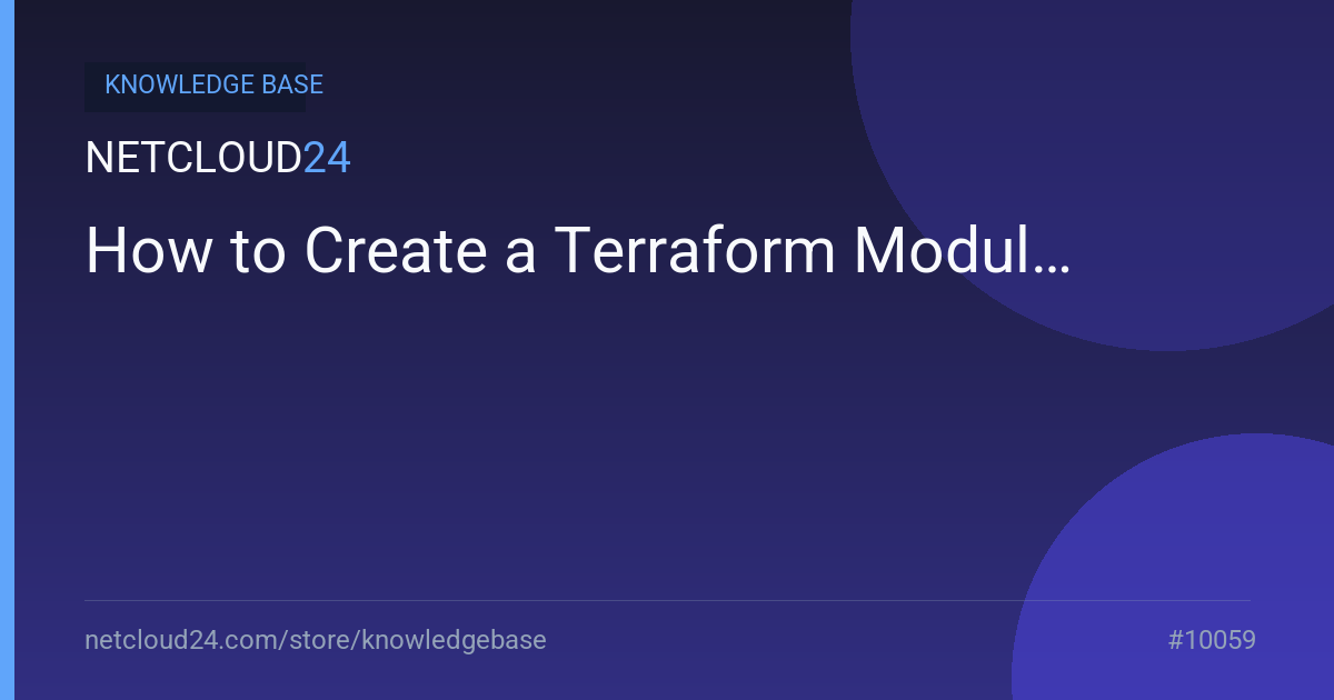 How to Create a Terraform Module