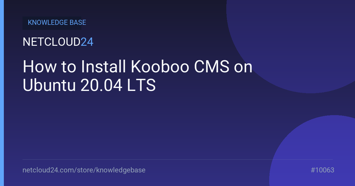 How to Install Kooboo CMS on Ubuntu 20.04 LTS