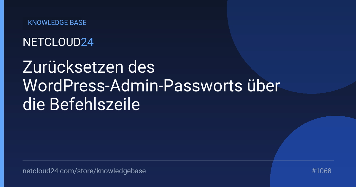 Zurücksetzen des WordPress-Admin-Passworts über die Befehlszeile