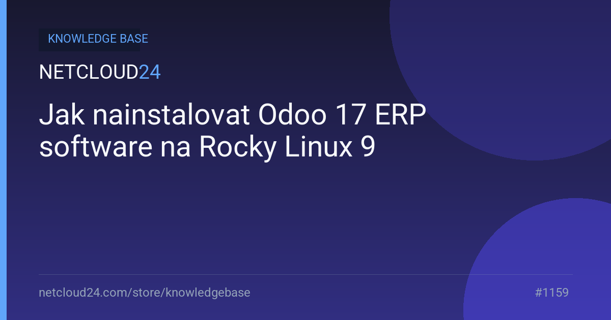 Jak nainstalovat Odoo 17 ERP software na Rocky Linux 9