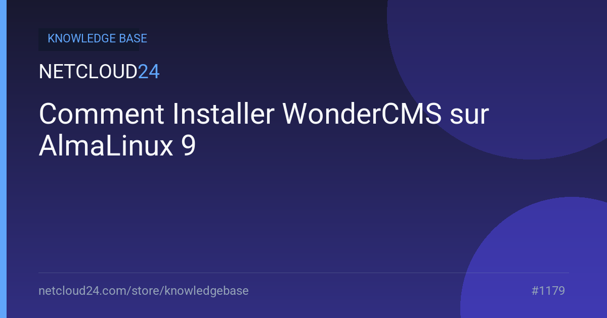 Comment Installer WonderCMS sur AlmaLinux 9