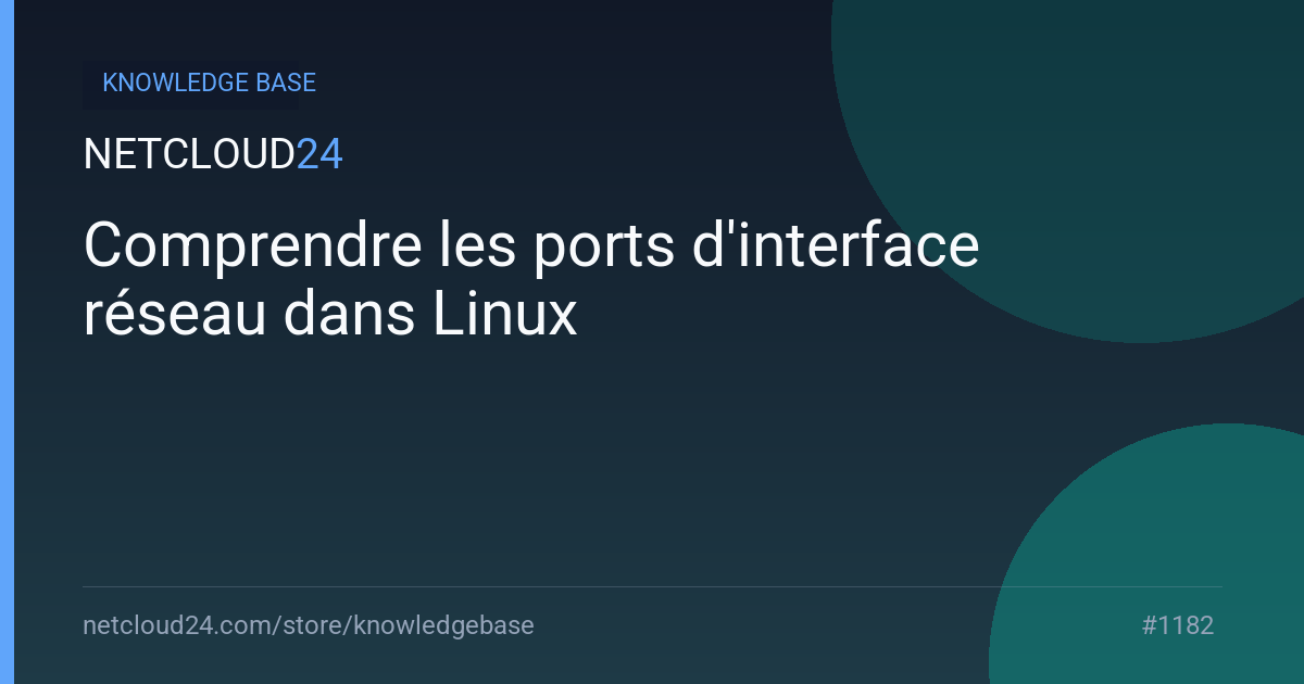Comprendre les ports d'interface réseau dans Linux