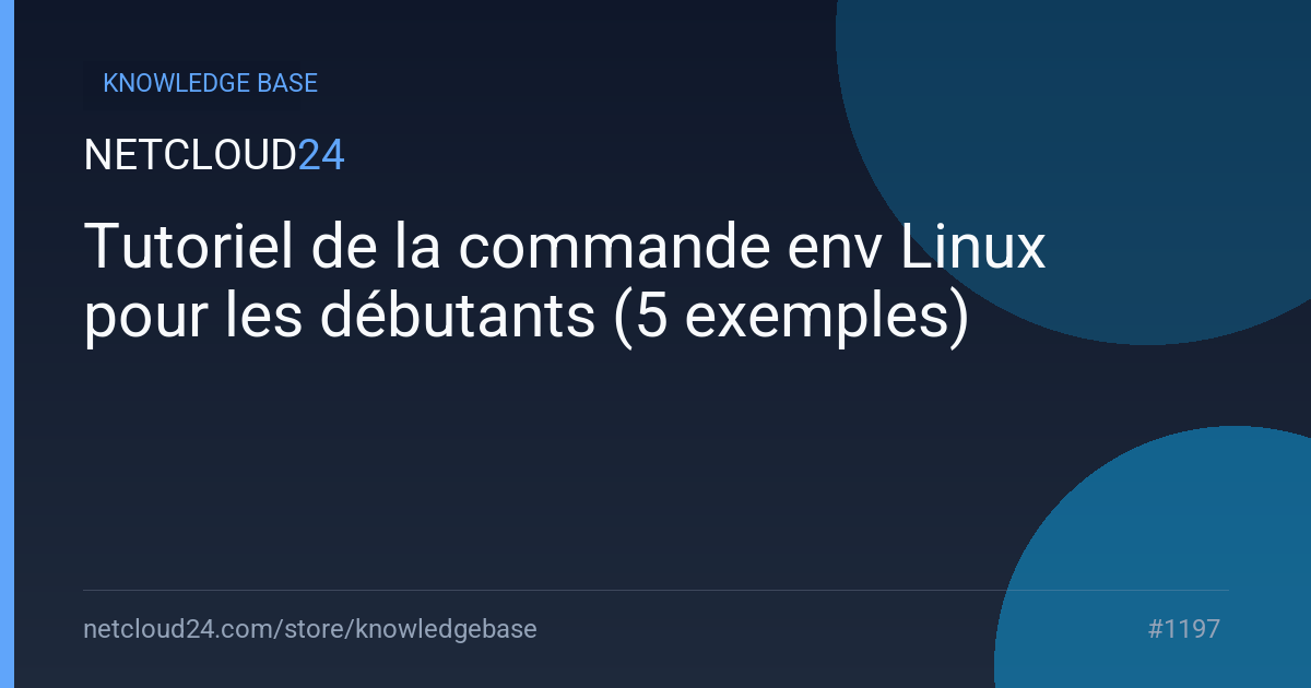 Tutoriel de la commande env Linux pour les débutants (5 exemples)