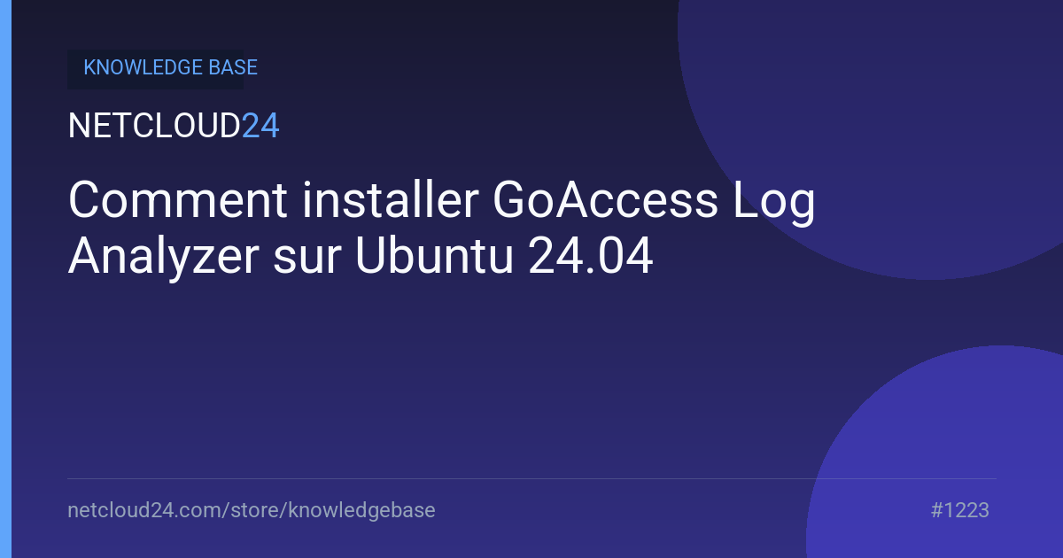 Comment installer GoAccess Log Analyzer sur Ubuntu 24.04