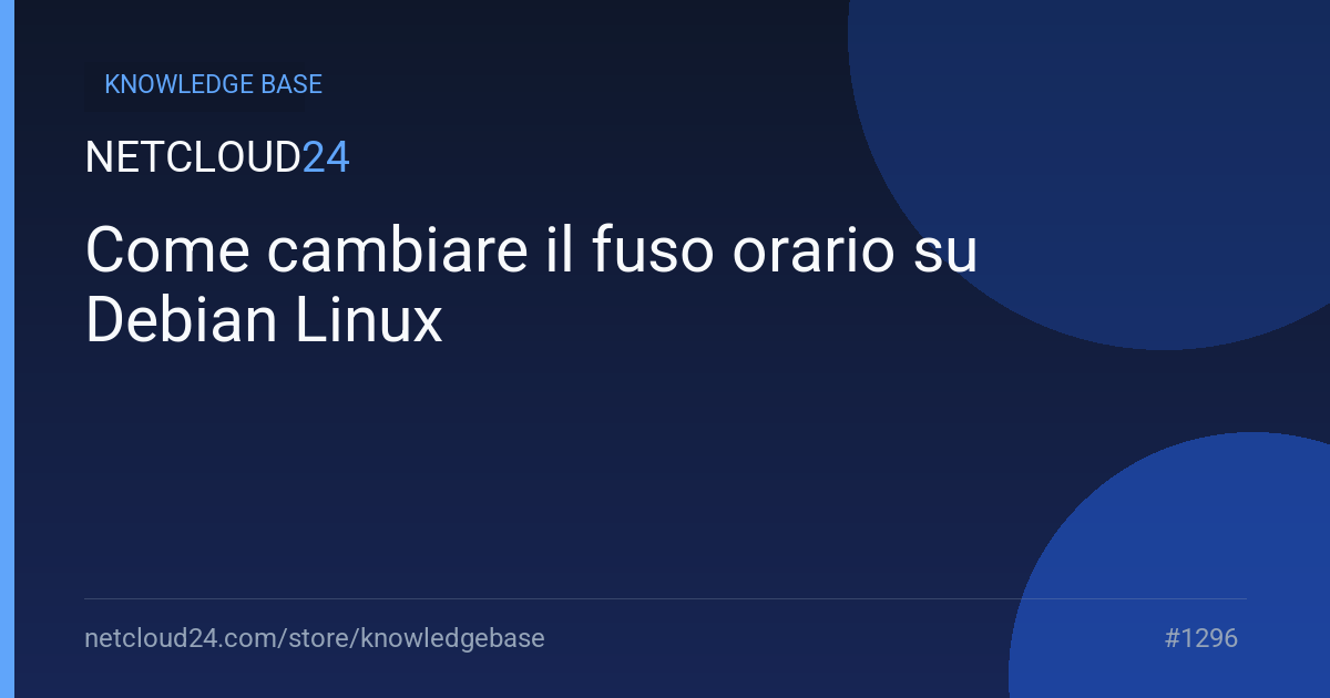 Come cambiare il fuso orario su Debian Linux