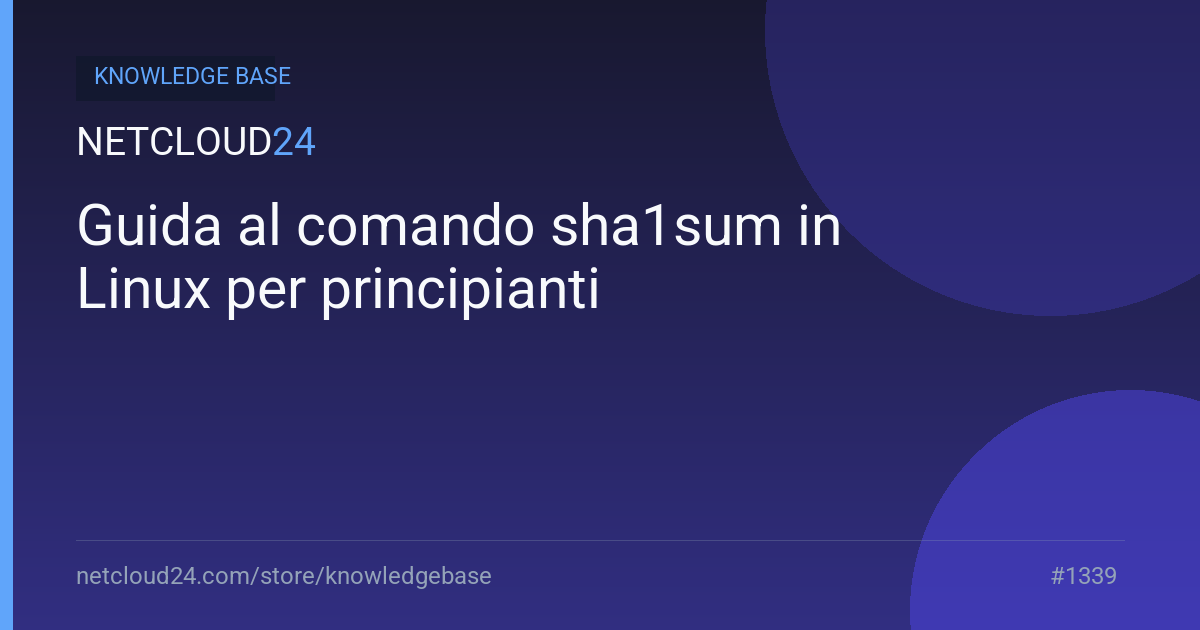 Guida al comando sha1sum in Linux per principianti