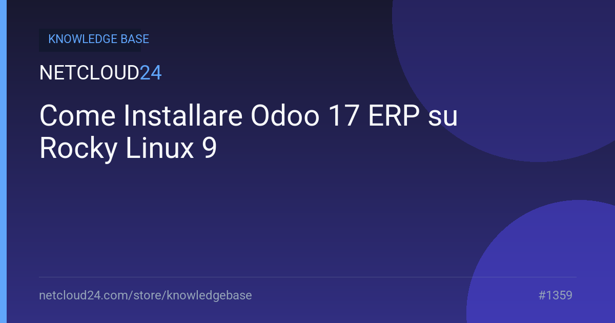 Come Installare Odoo 17 ERP su Rocky Linux 9