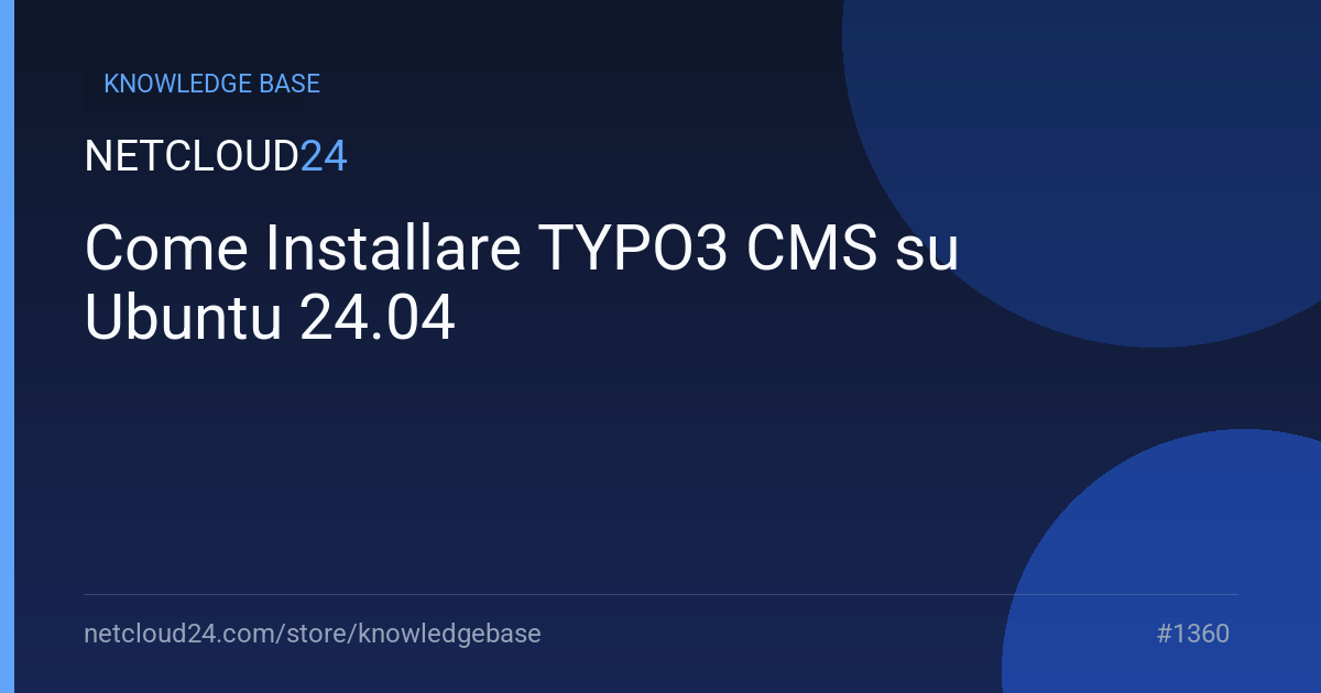 Come Installare TYPO3 CMS su Ubuntu 24.04