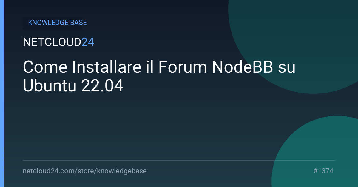 Come Installare il Forum NodeBB su Ubuntu 22.04