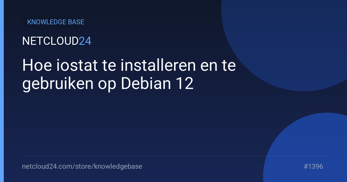 Hoe iostat te installeren en te gebruiken op Debian 12