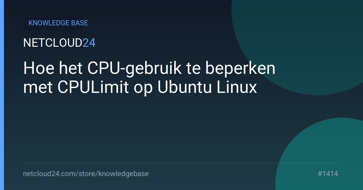Hoe het CPU-gebruik te beperken met CPULimit op Ubuntu Linux