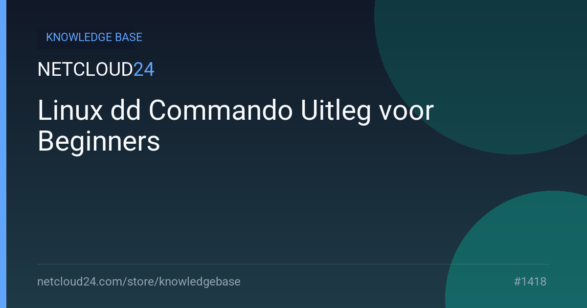 Linux dd Commando Uitleg voor Beginners