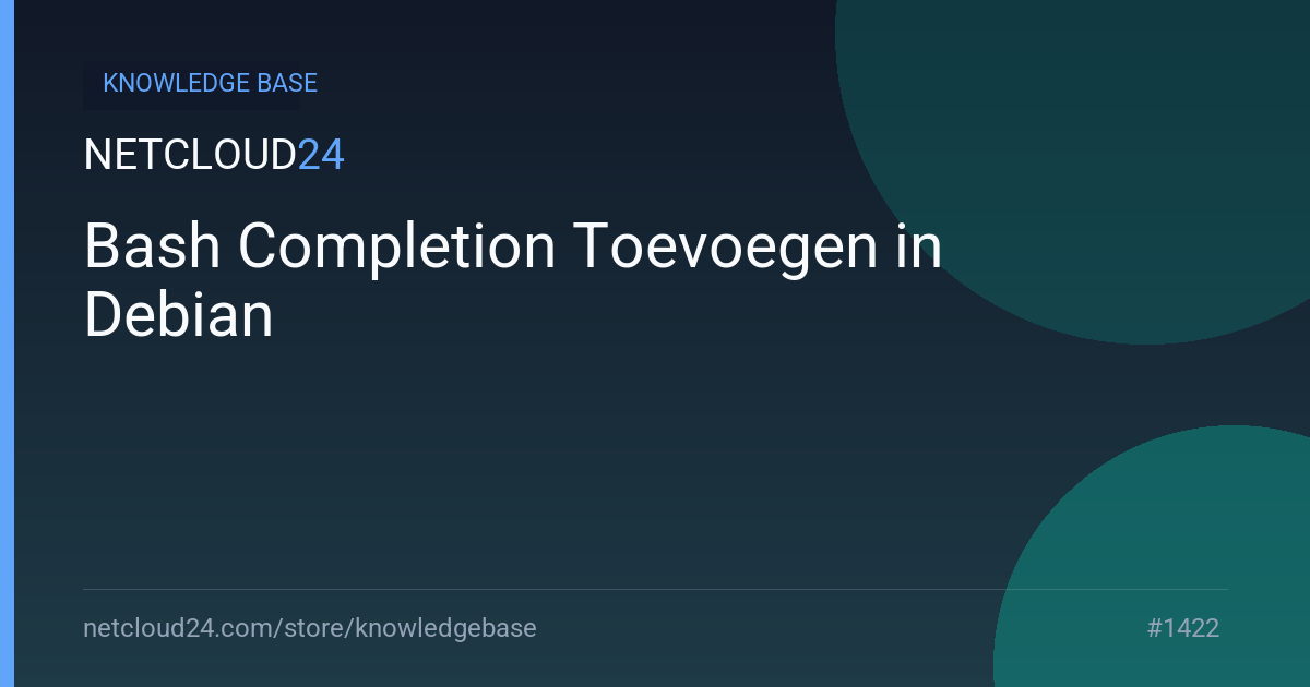 Bash Completion Toevoegen in Debian