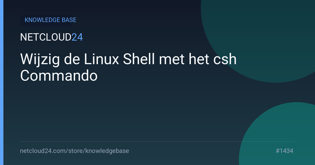 Wijzig de Linux Shell met het csh Commando