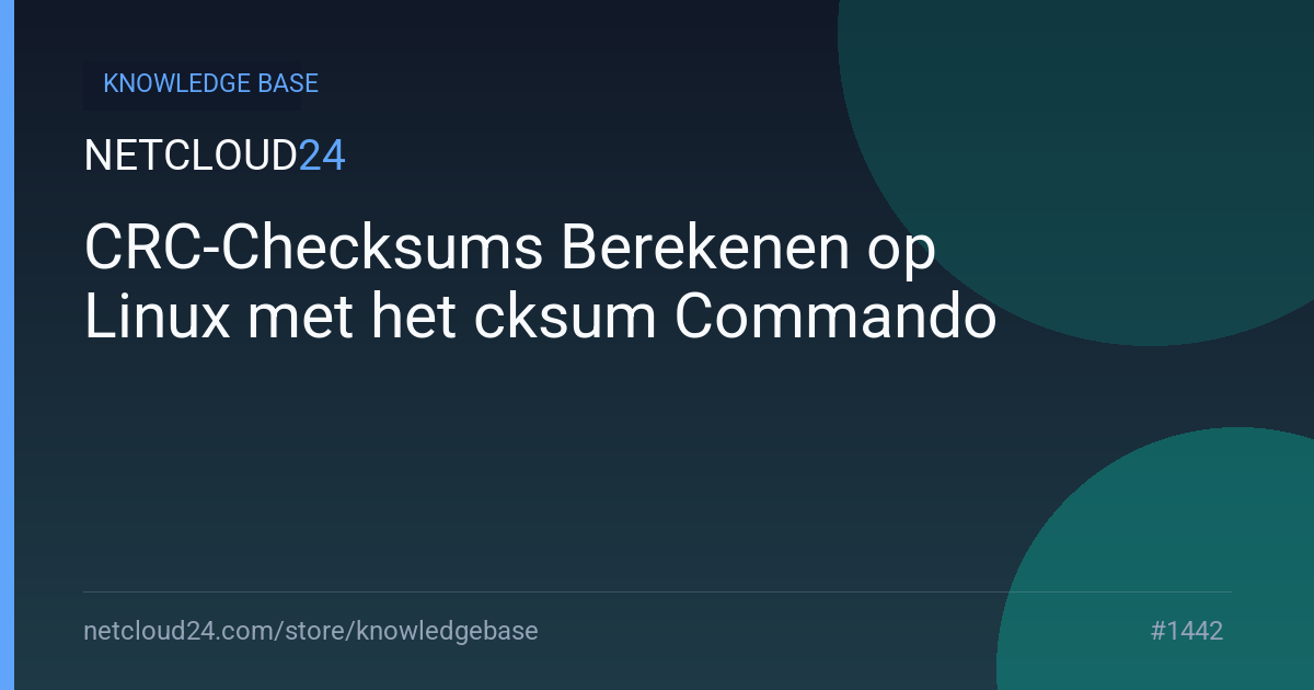CRC-Checksums Berekenen op Linux met het cksum Commando