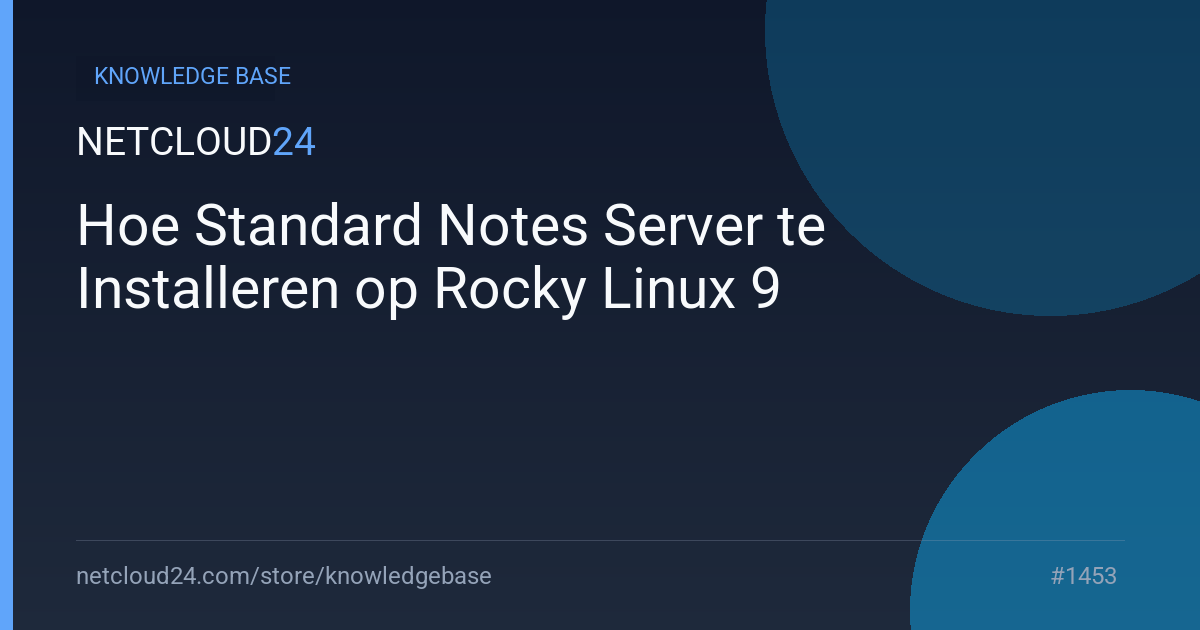 Hoe Standard Notes Server te Installeren op Rocky Linux 9