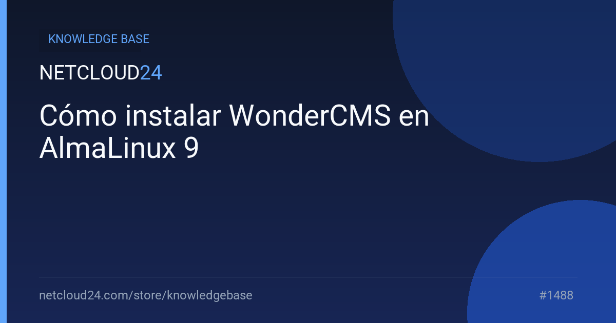 Cómo instalar WonderCMS en AlmaLinux 9