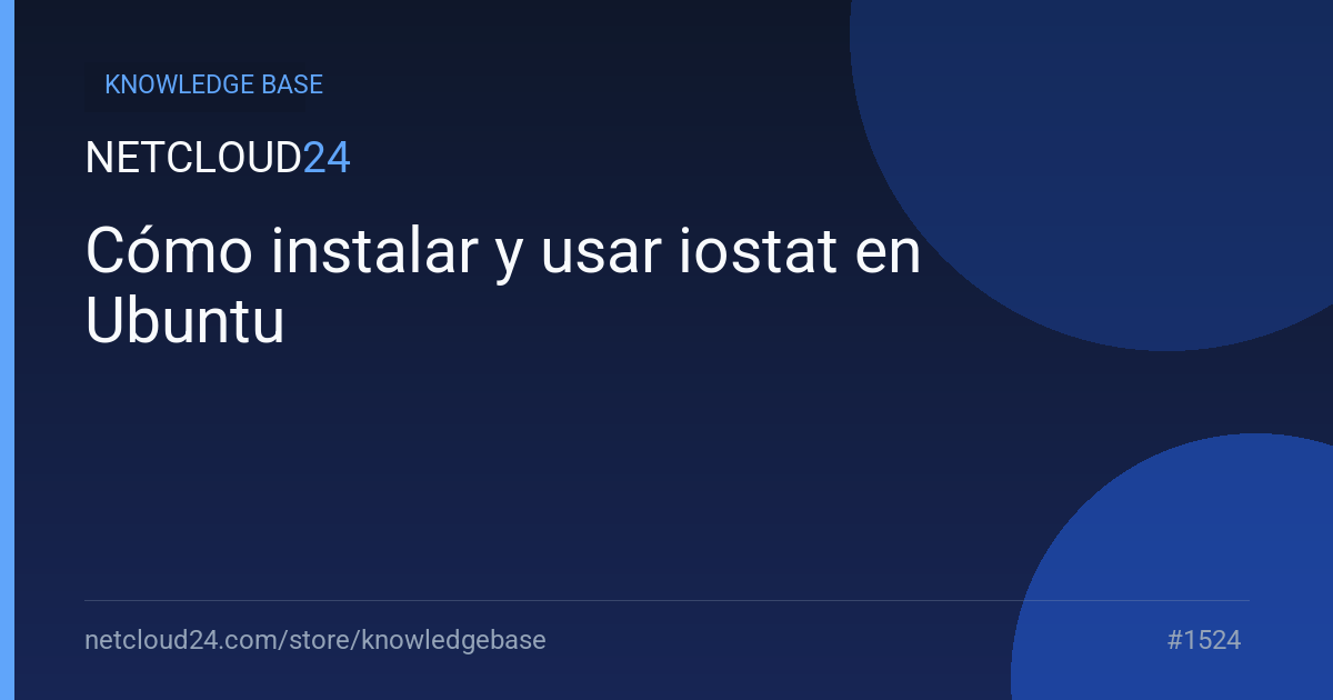 Cómo instalar y usar iostat en Ubuntu