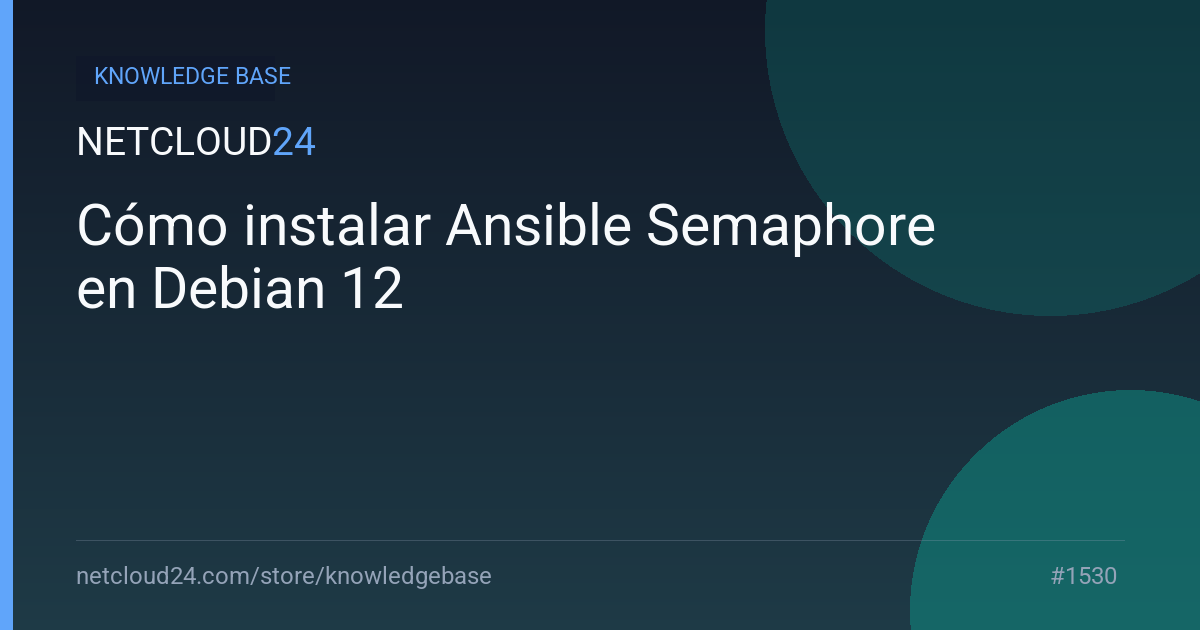 Cómo instalar Ansible Semaphore en Debian 12