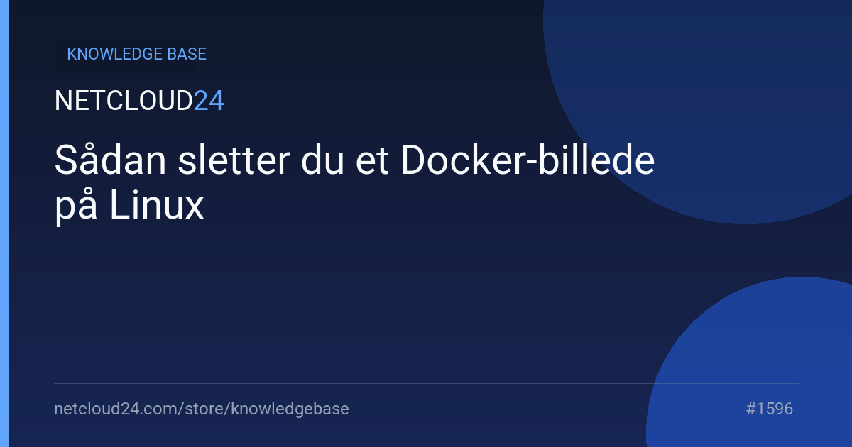 Sådan sletter du et Docker-billede på Linux
