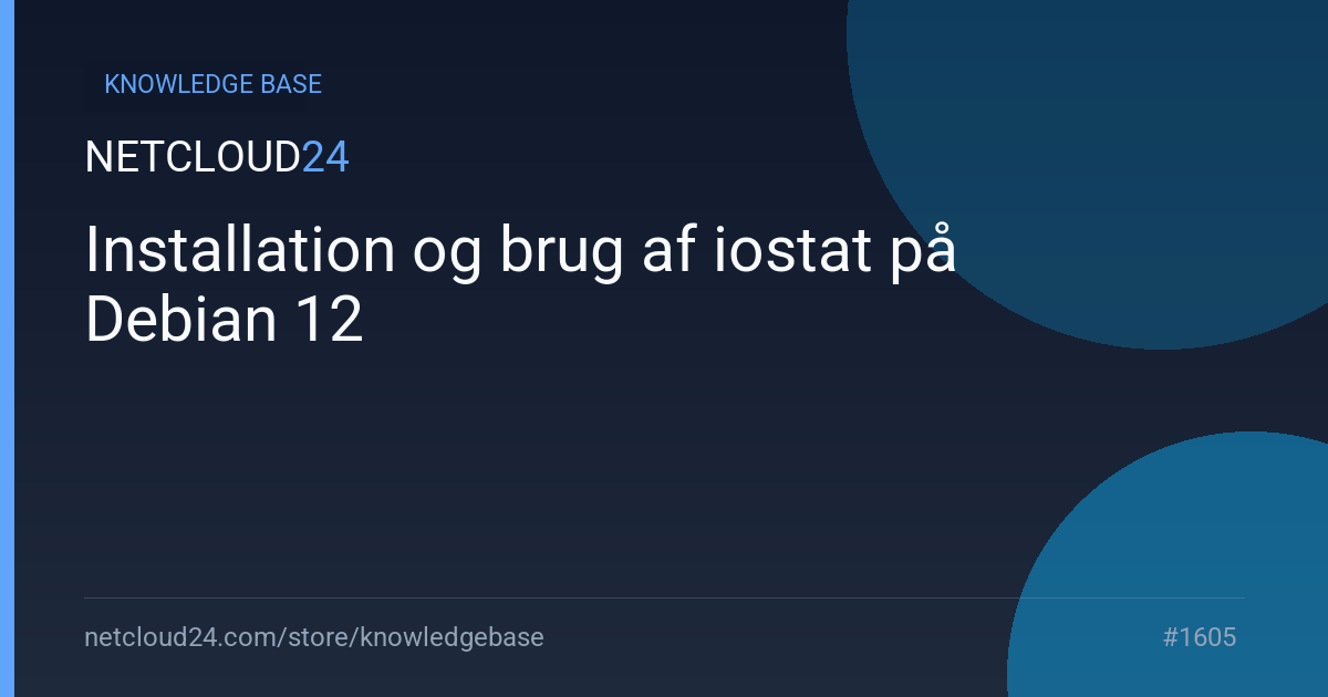 Installation og brug af iostat på Debian 12