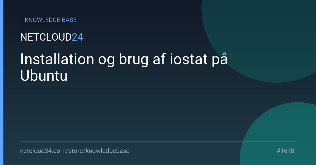 Installation og brug af iostat på Ubuntu