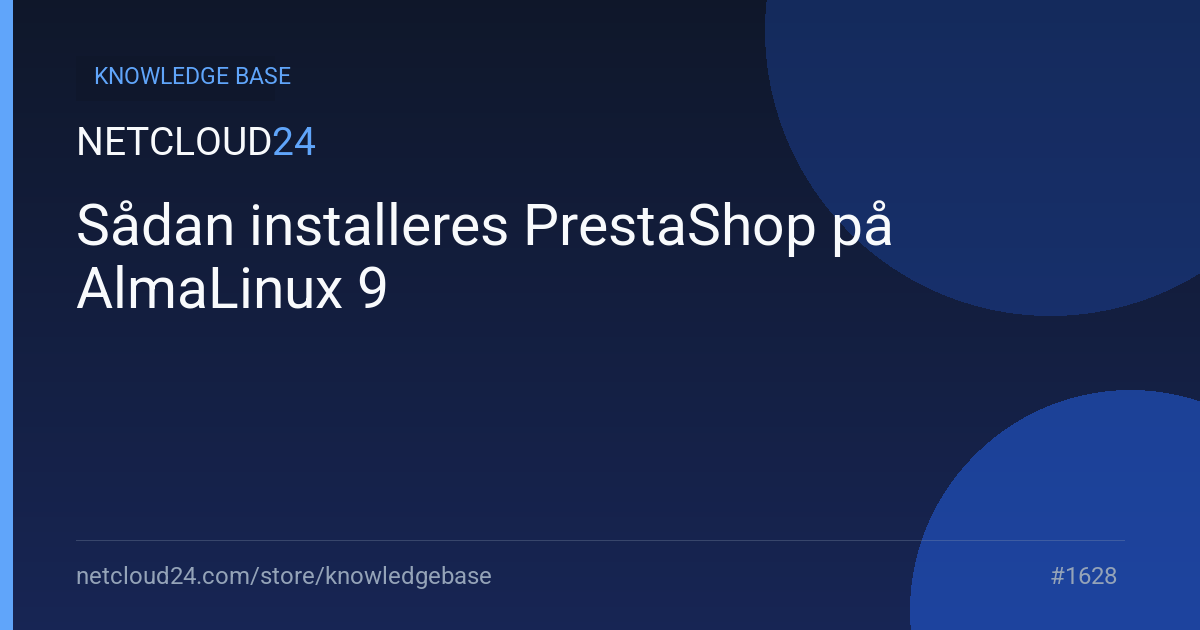 Sådan installeres PrestaShop på AlmaLinux 9