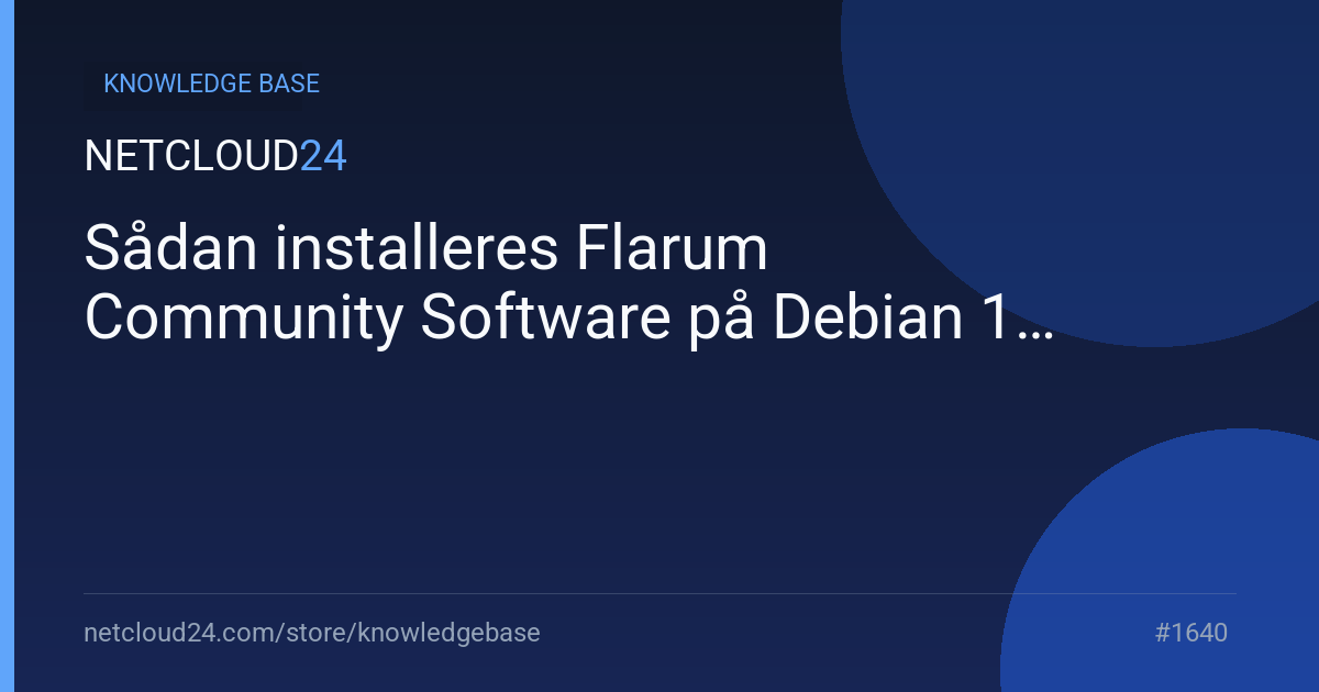 Sådan installeres Flarum Community Software på Debian 12