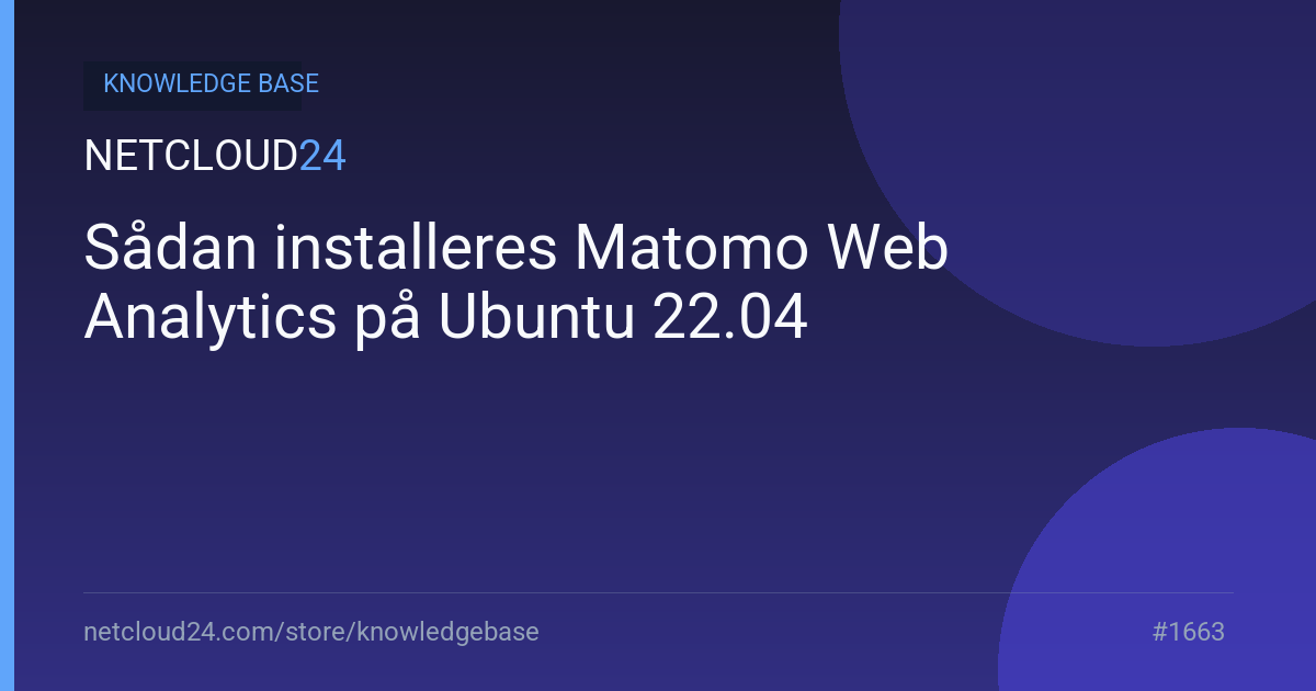 Sådan installeres Matomo Web Analytics på Ubuntu 22.04