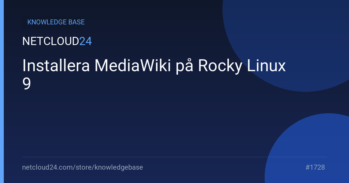 Installera MediaWiki på Rocky Linux 9