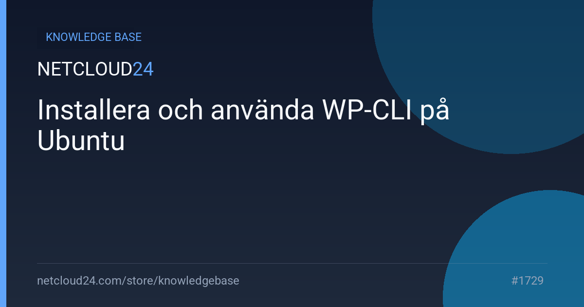 Installera och använda WP-CLI på Ubuntu