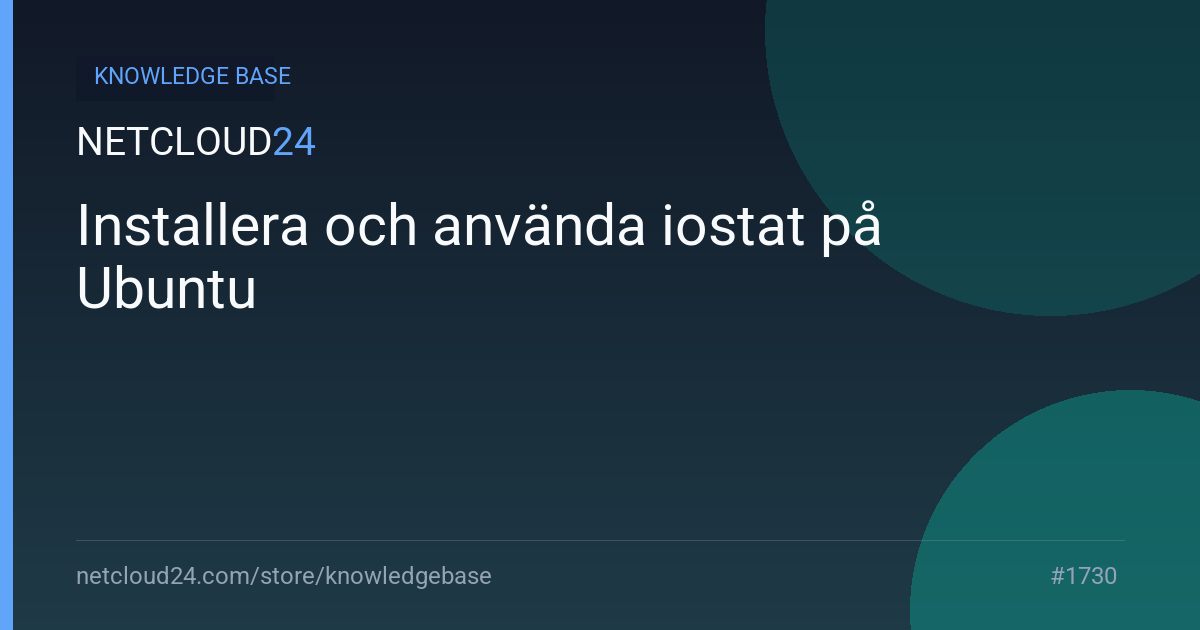 Installera och använda iostat på Ubuntu
