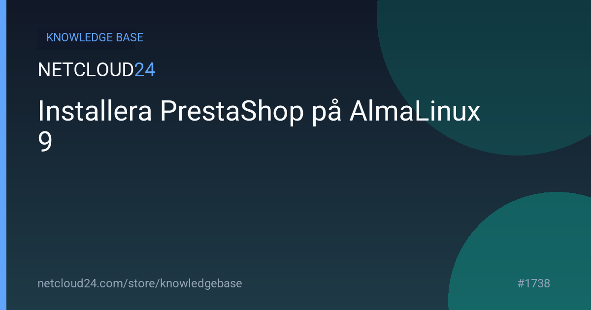Installera PrestaShop på AlmaLinux 9