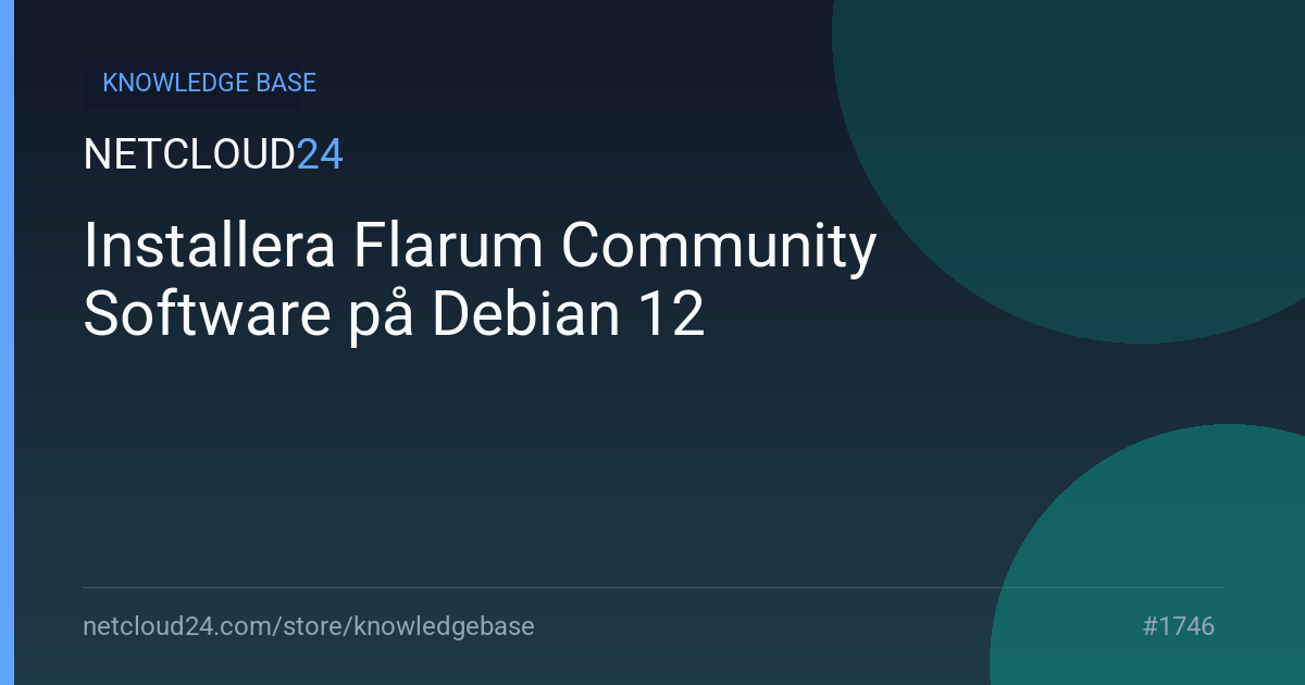 Installera Flarum Community Software på Debian 12