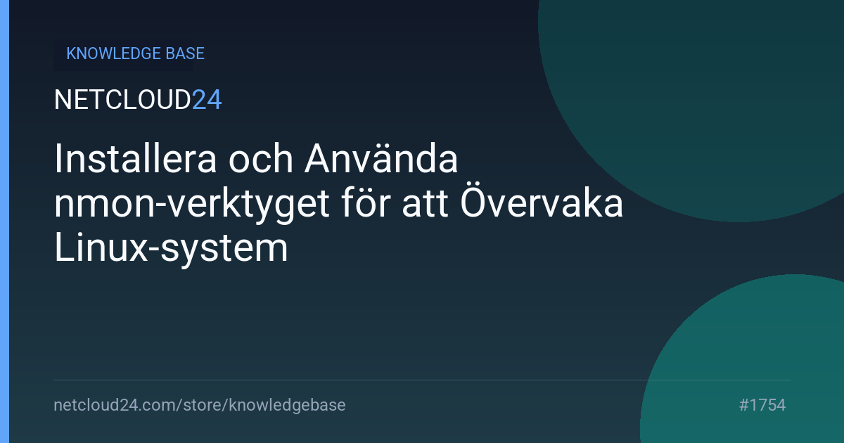 Installera och Använda nmon-verktyget för att Övervaka Linux-system