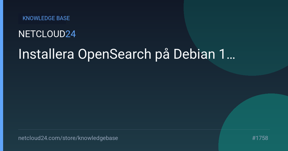Installera OpenSearch på Debian 11