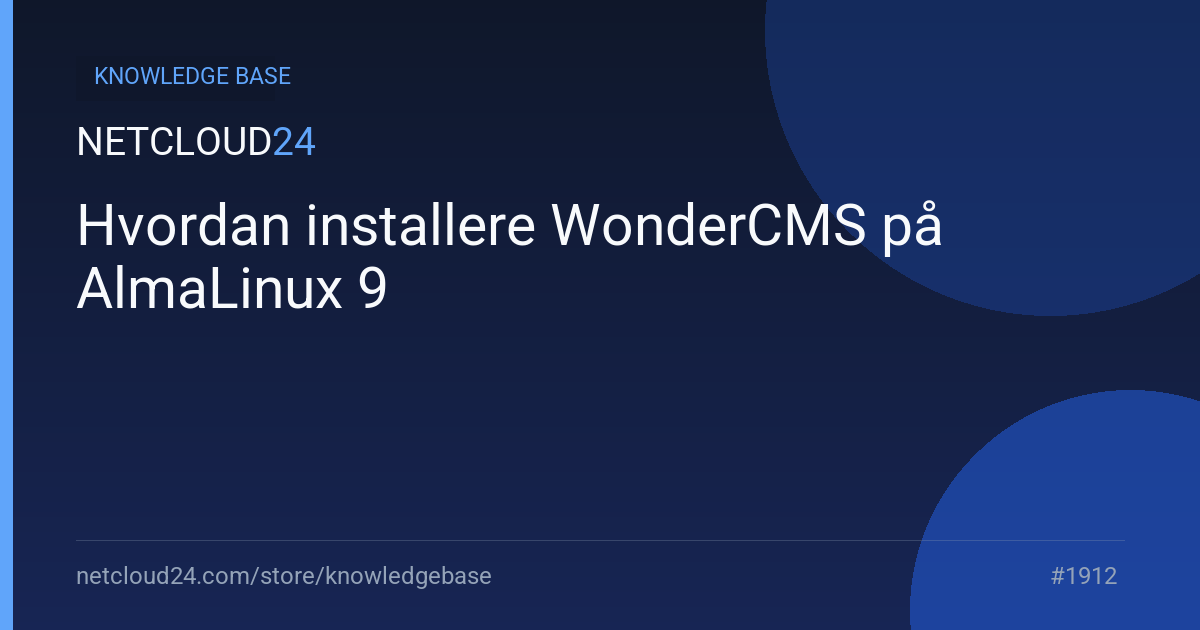 Hvordan installere WonderCMS på AlmaLinux 9