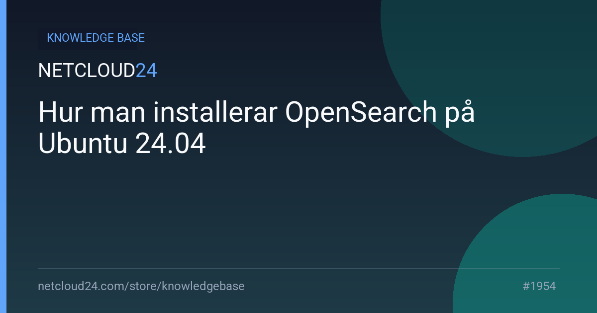 Hur man installerar OpenSearch på Ubuntu 24.04