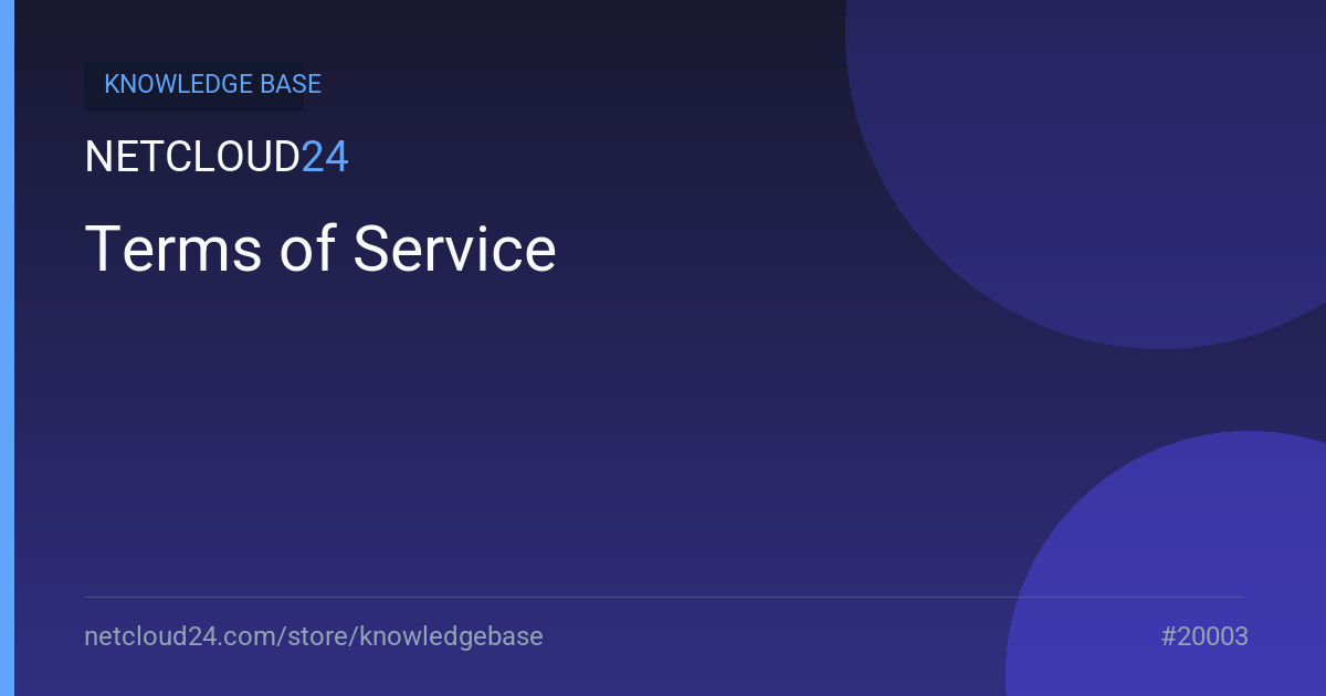 Terms of Service 