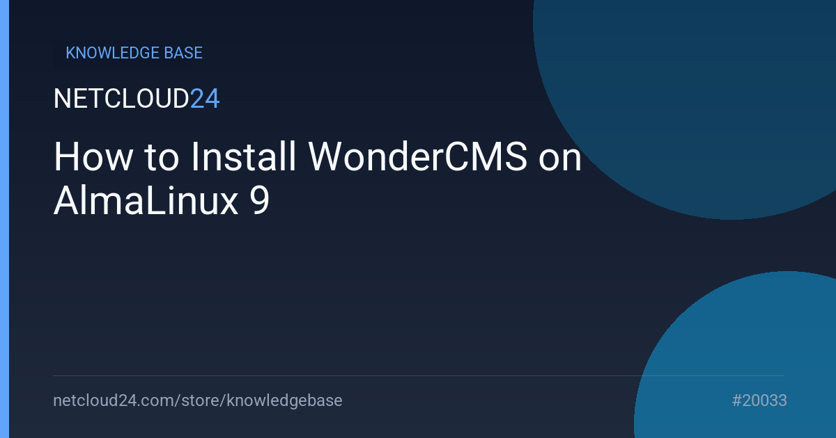 How to Install WonderCMS on AlmaLinux 9