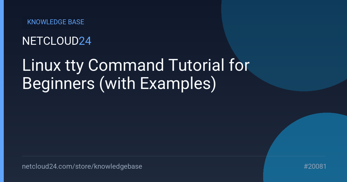 Linux tty Command Tutorial for Beginners (with Examples)