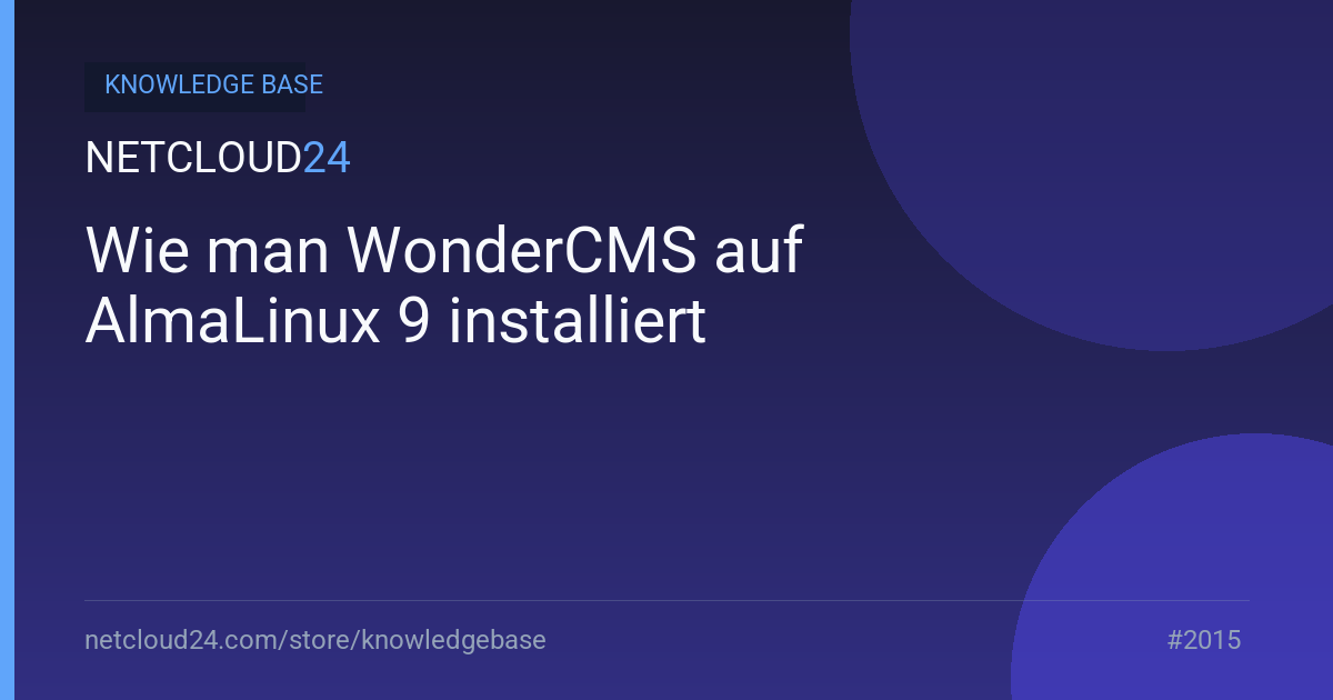 Wie man WonderCMS auf AlmaLinux 9 installiert