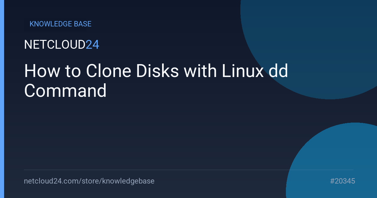 How to Clone Disks with Linux dd Command